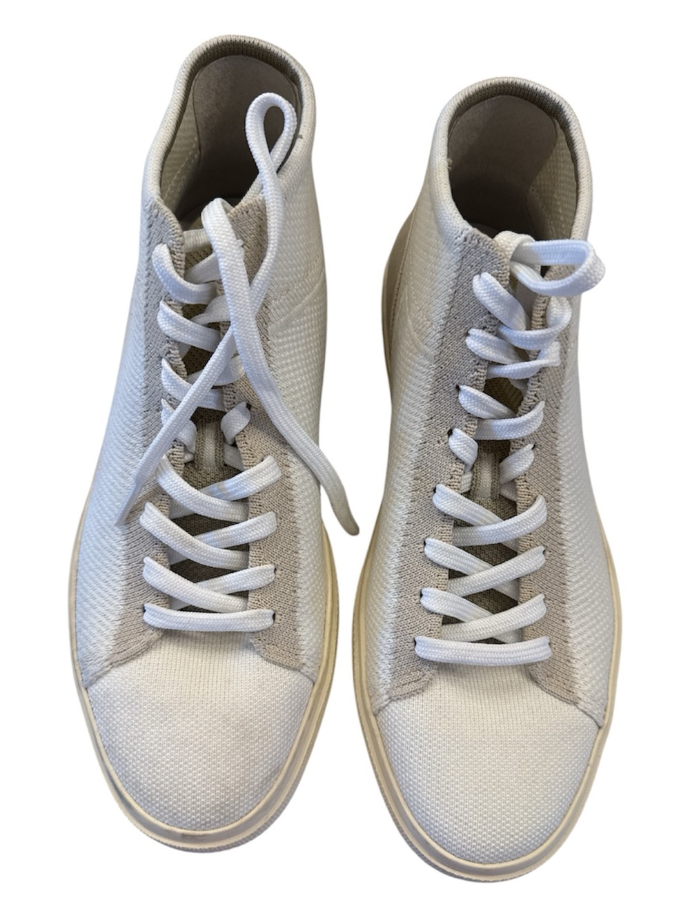 Rothy’s Ladies High-Top Canvas Sneakers in Off-White/Tan - Size 9.5 - Picture 2 of 3